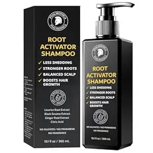 Root Activator Shampoo for Men: Hair Growth Shampoo for Hair Loss and Thinning Hair - Hair Loss Regrowth Shampoo for Men Women (Refreshing Scent)