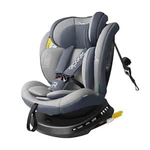 Reecle 360° Rotatable i-Size Child Seat with ISOFIX 40-150 cm (0–36 kg) Reboarder, from Birth–12 Years, ECE R129