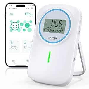 Inkbird IAM-T2 Air Quality Meter, CO2 Meter with LCD Screen, Bluetooth Connection