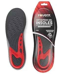 FOVERA Gel Insole for Shoes Men | Dual Gel Technology for All Day Comfort | Trimmable Sole for Walking, Running, Sports, Formal and Safety Shoes (Male, Pack of 1 Pair)