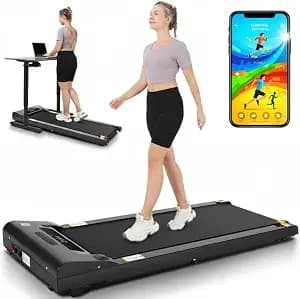 Walking Pad Treadmill 300 Lb Capacity Portable Treadmills for Home Office Under Desk Treadmill with App & Remote Control, LED Display/Ultra-Quiet/Installation-Free