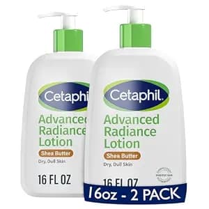 Cetaphil Body Lotion, Advanced Radiance Lotion with Shea Butter for Dry, Sensitive Skin, 16 oz, Pack of 2, Fragrance Free, Hypoallergenic, Non-Comedogenic