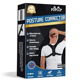 Posture Corrector - Adjustable Back Straightener - Relieve Shoulder, Neck & Back Pain, L(38-48inch) 1PCS