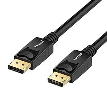 4K DisplayPort to DisplayPort Cable, 6 Feet, Gold-Plated High Speed Display Port DP Cable 1.2 (4K@60Hz, 2K@144Hz) for Computer, Desktop, Laptop, PC, Monitor, Projector & More - Black