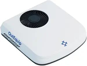 RV Air Conditioner, 12V 10000 BTU Rooftop Air Conditioner for RVs, Trucks, Vans, Campers, Tractor, Low Profile Quiet AC Unit, Battery Powered (w/heater)