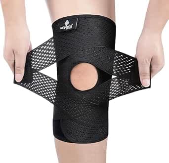 NEENCA Knee Support for Knee Pain, Compression Knee Support with Air Mesh Fabric, Adjustable Knee Pack with Side Stabilisers, Ultra Soft Bandage for Meniscus Tear, ACL, Walking, Arthritis Relief