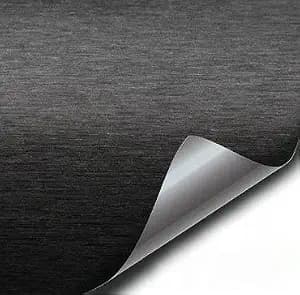 VViViD Black Brushed Steel 5 Feet x 1 Foot Vinyl Wrap Roll with Air Release Technology