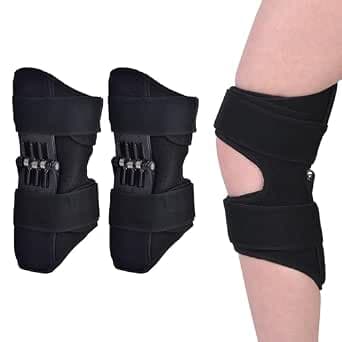 OGBAD ㅤ 1 pcs Spring-Powered Knee Support Brace - Boost Joint Assistance for Stairs, Squats & Daily Mobility - Ergonomic Patella Support with Adjustable Straps for Elderly & Active Adults (Black)