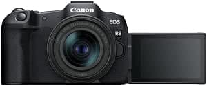 Canon EOS R8 + RF 24-50mm F4.5-6.3 - System Camera with 24.2MP, Dual Pixel AF II, Integrated Image Combination, LCD Touch Screen, UVC/UAC Compatible - Designed for Full Frame Creativity