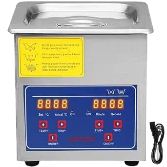 VEVOR Ultrasonic Cleaner 1.3L Professional Ultrasonic Cleaner with Digital Timer 40kHz Excellent Ultrasonic Cleaning Machine 110V for Jewelry Watch Ring Coin Diamond Eyeglasses Small Parts Cleaning