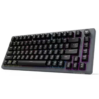 EvoFox Katana X2 TKL Gaming Mechanical Keyboards Wireless –Tri-Mode (BT/2.4G/Wired), Silent Red Switches, 1000Hz Polling Rate, Vivid and Dynamic Backlighting, 4000mAh Battery,Volume Knob (Black)