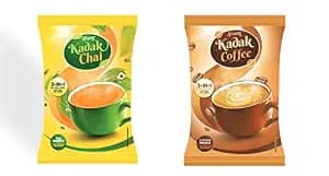 Atlantis 3 in 1 Instant Kadak Cardamom Tea and Coffee Premix Powder Combo (Contains Tea, Coffee, Milk and Sugar) 1 Kg each for Vending Machines/Manual Use