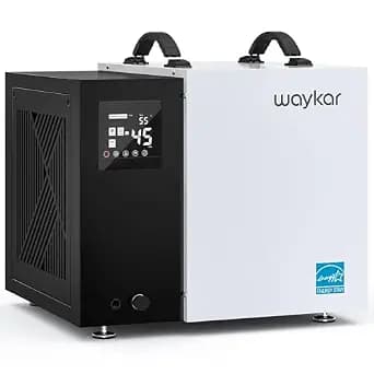 Waykar 70 Pint Energy Star Crawl Space Dehumidifier with Drain Hose for Basements, Commercial & Water Damage Spaces up to 5000 Sq. Ft., Compact, Strong Dehumidification, 5-Year Quality Coverage