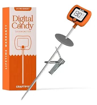 Digital Candy Thermometer with Pot Clip, 10" Long Stainless Steel Probe, Instant Read Kitchen Thermometer for Cooking, Baking, and Candy Making