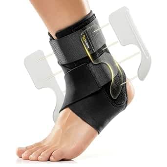 BraceUP Ankle Support - Relieve Pain, Enhance Stability for Foot Pain, Sprained Ankle, Achilles Tendonitis, Men and Women (Black)