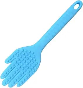 Spanking Paddle for Sex Adult Play,Rubber Palm Shaped Slapper Sex Paddle,Bumps Flexible Flirt Toy for SM Bondage Game,Lightweight Sturdy and Durable BDSM Adult Sex Toys for Couple/Women/Gay (Blue)
