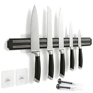 Magnetic Knife Strips, 15 Inch Magnetic Knife Storage Strip, Knife Holder, Knife Rack, Knife Strip, Kitchen Utensil Holder, Tool Holder, Multipurpose Magnetic Knife Rack