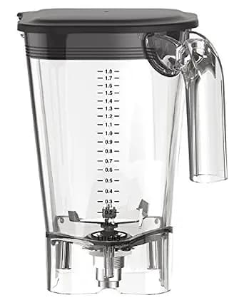 Hamilton Beach Commercial 6126-755 Eclipse 64 oz./2 L Polycarbonate Container, 7.38" L, 8.69" W, 9.13" H, Transparent