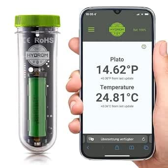Wifi & Bluetooth Hydrometer for Brewers - Floating Fermentation Meter - Tilt, Plato, SG, Celsius, Fahrenheit