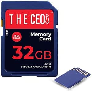 THE CEO Memory Card Ultra SDHC UHS-I 90MB/s – High-Speed & Reliable Camera Card - Class 10 for Fast Read/Write Ideal for Full HD Video & Photography- Get a Durable 32GB SD Card for Long-Term Storage