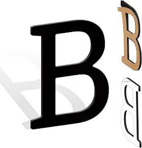 4" Acrylic House Letters, Self-adhesive Address Letters, Modern Door Letter, Acrylic House Address Letter for Office, Hotel, mailbox, Front Door (B)