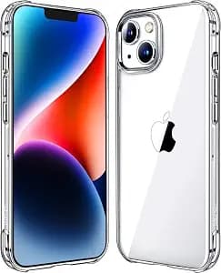 Mkeke for iPhone 14 Case for iPhone 13 Case Clear Transparent Shockproof Bumpers Cases for iPhone 13/14 Phone Case