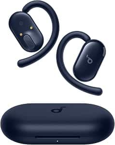 soundcore V20i by Anker Open-Ear Headphones, Adjustable Ear Hooks, Ultra-Comfort, Snug Fit, Powerful Sound, Clear Calls, IP55, LED Lights, 36H Playtime, Bluetooth 5.4 Earbuds, Multipoint Connection