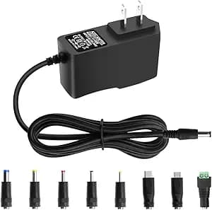 Arkare 5V 2A 10W DC Power Supply Adapter AC/DC Wall Plug Charger AC 100V-240V to D C 5 Volt 2Amp 1A 1.5A Replacement Power Cord USB Type C for Security Camera Baby Monitor Scanner TV Box Raspberry