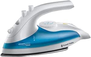 Russell Hobbs Travel Steam Iron (Lightweight, Compact Travel Iron with Steam, Worldwide Voltage Adjustment 110-240 V) Iron (Stainless Steel Sole, Temperature Control, Dry and Spray Function) 22470-56