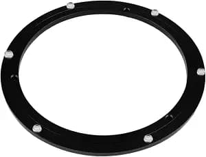 TamBee 12 Inch Lazy Susan Hardware Heavy Duty Metal Rotating Hardware Turntable Bearing Ring 300mm Turntable Lazy Susan Parts Mechanism for Cabinets,Table Top and Craft (Base Only, Black)