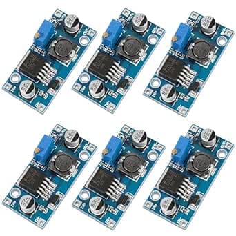 6 x DC-DC buck converter, step down module 3.2-40 V to 1.25-35 V, step down converter, voltage regulator, adjustable step-down converter, stabilised power supply for electronics projects