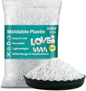 Sukh 310G Moldable Plastic Pellets - Thermoplastic Beads Polymorph Plastic Meltable Reusable Thermal Beads for Crafts,DIY,Cosplay,Temporarily Repair,Modeling,Halloween Vampire Teeth Fangs
