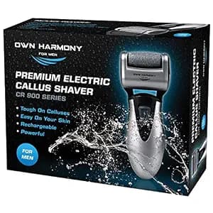 Electric Callus Remover: Rechargeable Electronic Foot File CR900 by Own Harmony(Tested Most Powerful) Best Pedicure Tools w 3 Rollers Professional Pedi Feet Care Sander for Cracked Heels and Hard Skin