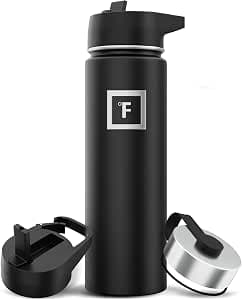Insulated Water Bottle with Straw - 650/950/1200/1800 ml - Leakproof Double-Walled Stainless Steel Metal Drink Flask BPA-Free - Sports Travel Gym Camping Hiking Kids