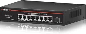 2.5G PoE Switching Hub | 8-Port PoE (60W Max) + 1-Port 10G SFP+ | IEEE 802.3 Compliant | Automatic MDI/MDIX Support | High Efficiency Design for High-Speed Network Stability | Fanless Design