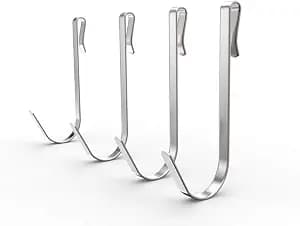 KINCMAX Stainless Steel Heavy Duty S Hooks for Bathroom Showers Organizer Hanging - Bathroom Shower Organizer Adhesive Replacement - Rust Proof Shower Caddy Hanging Hang Rack Hooks