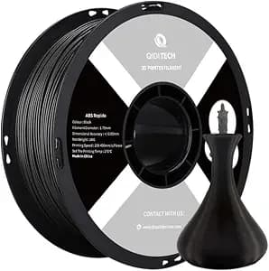 R QIDI TECHNOLOGY ABS Filament 1.75mm, 3D Printer Filament ABS Rapido 1kg Spool (2.2lbs), Suitable for Hyper Speed Printing, 3D Printing Filament Fit Most FDM 3D Printers, Highly Resistant, Black