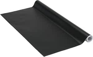 Venilia Adhesive Paper | Black | Unimat Black Black 90 cm x 2.1 m | Self-Adhesive Film for Furniture and Kitchen | Decorative Film Wallpaper | Phthalate Free PVC | Made in EU