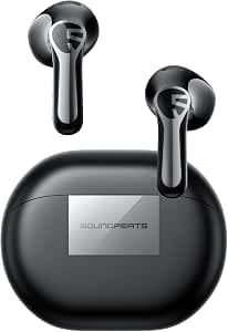 SOUNDPEATS Air6 HS BT 6.0 Wireless Earbuds, Semi-in-Ear Headphones with Ultra-Light Airy Fit, 13mm Triple-Magnet Driver, LDAC Lossless, Hi-Res Audio for Premium Sound, 45H Playtime, IPX5, Fast Charge