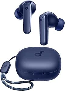 soundcore by Anker P20i True Wireless Earbuds, Wireless Bluetooth Headphones, 10 mm Driver, Bluetooth 5.3, Adjustable EQ, 30 Hours Playtime, IPX5 Waterproof, 2 Micros with AI (Blue)