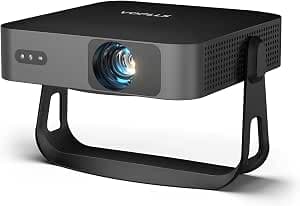 Mini Projector Auto Focus / Trapezoidal Correction Projector 1080P Full HD 2000L WiFi6 Bluetooth 4K Supported, VOPLLS Projector Small Home Cinema 360° Rotatable Projector for Mobile Phone