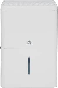 GE Portable Dehumidifier 25 Pint, Perfect for Bedroom, Basement & Garage or Rooms up to 1500 Sq Ft, Ideal for High Humidity Areas, Complete with Empty Bucket Alarm & Clean Filter Alert