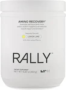 LTH Rally Amino Recovery - Trusted by Life Time Members - Muscle Supplement for Athletes - BCAA Powder with Amino Acids & L-Glutamine - Aid Immune & Joint Health - Lemon Lime, 30 Servings