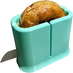 Bagel Slicer | Bagel Holder | Bagel Cutting Stand | Breakfast Food Station | Kitchen Essentials | Bagel Creation Station | For Foodies (Black)