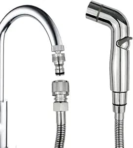 G-Sunny Quick-Connect Sink Faucet Sprayer Kit, Sink Hose Sprayer Accessories, Detachable Metal Adapter With Hand Shower,Hair Washing,Pet Cleaning,for Bathroom/Kitchen (Quick Connect Sprayer)