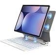 GOKOCO Magic-Style Keyboard Case for Samsung Galaxy Tab S10+/S9+/S9 FE+/S8+/S7+/S7 FE 12.4",Floating Cantilever Magnetic Stand, LED Display,7color Backlit & Multi-Touch Trackpad-Black
