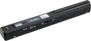 AUTENS Portable Handheld Scanner Included 16G SD Card, Wand Scanner for A4 Documents Pictures Pages Texts Receipts Books Up to 900DPI, JPG/PDF Format Selection, Uploads Via USB Cable, No Driver