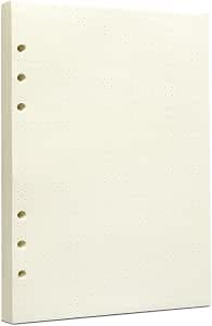 A5 Dot Grid Filler Paper, 6-Hole Punched, 100GSM Dotted Loose-Leaf Paper and Planner Inserts for Planners, Meeting Notes, and Bullet Journals,80 Sheets/160 Pages