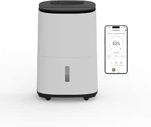 Meaco MeacoDry Arete® Two 12L Dehumidifier & HEPA H13 Air Purifier, Low Energy, Low Noise, Wi-Fi Meaco App, Smart humidity mode, removes moisture in homes and flats, 5x year warranty