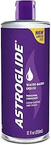 Astroglide Water Based Lube (12 Fl Oz), Liquid Personal Lubricant, for Men, Women and Couples, Safe for Toys, Value Size
